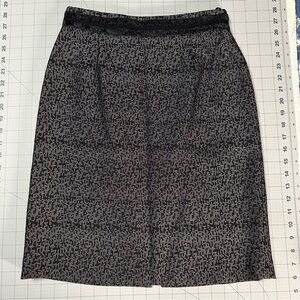 ANTONIO MELANI Black Patterned Pencil Skirt